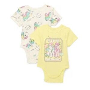 My Little Baby Girls Bodysuits Short Sleeve 2 Packs Size 6-9 Months NEW